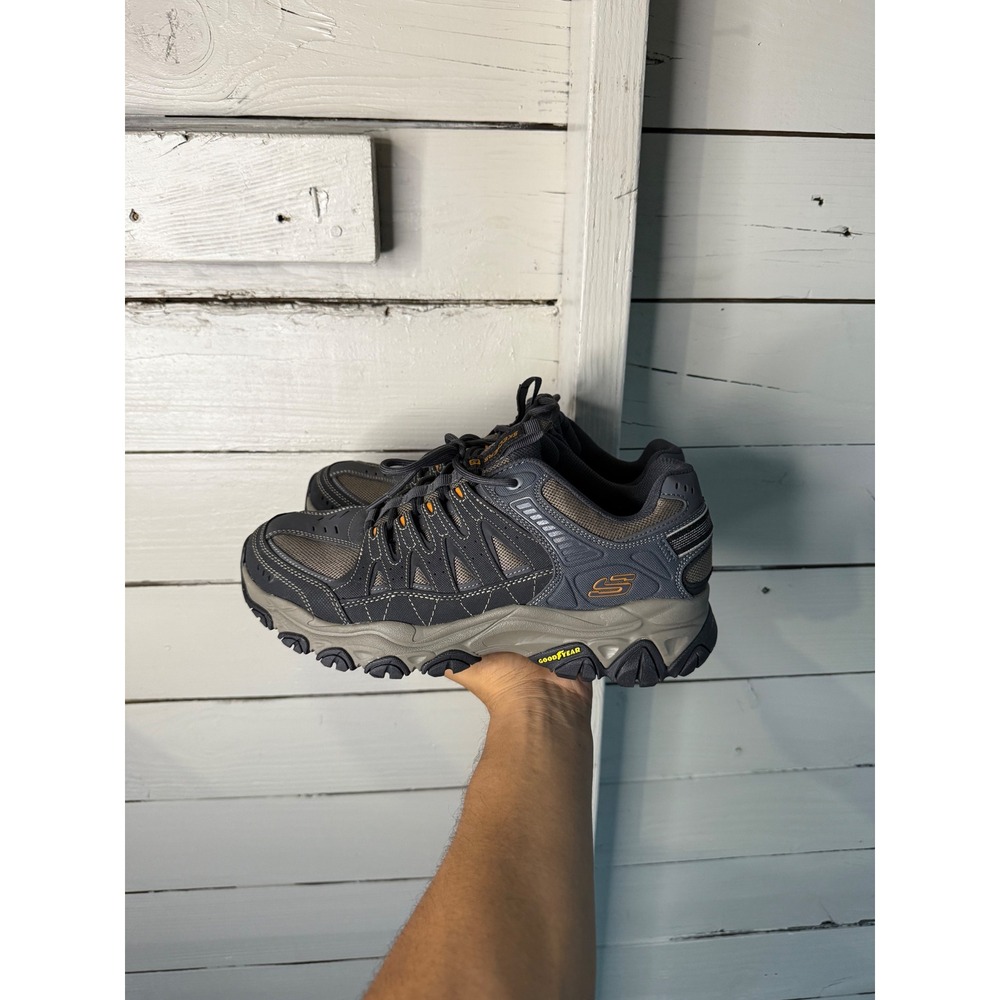 Skechers Mens After Burn M. Fit 2.0 Trail Shoes Charcoal gold 10.5